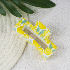 Square Lemon Fun Big Hair Clip Women's Hair Accessories