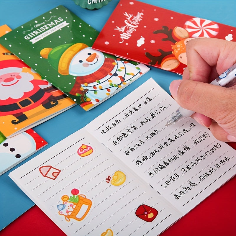 4pcs Cartoon Christmas Book Pocket Notepad for Students