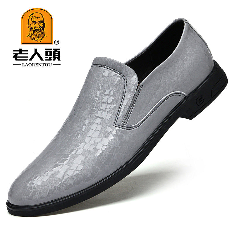 LAORENTOU Men's Leather Pointed Toe Oxford Shoes Dress Shoes