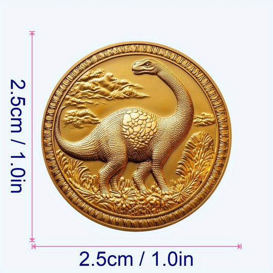 500 Dino Coin Pattern Stickers Triceratops Stegosaurus
