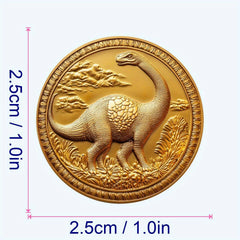500 Dino Coin Pattern Stickers Triceratops Stegosaurus