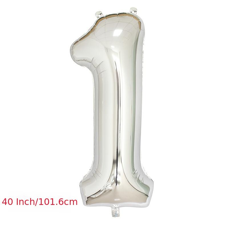 Silver Aluminum Film Large Numbers 0-9 for Party Decoration