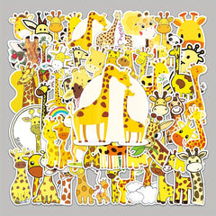 50 Giraffe Doodle Stickers Vinyl Decals Laptop Water Bottle Lu