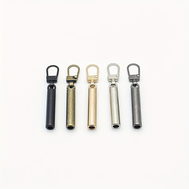 5pcs Metal Zipper Replacement Pull Lock Head DIY Craft Sewing Accessor