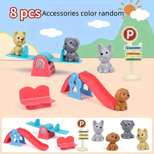 Colorful Mini Animal Toy Set Durable PP Material Assorted Colors Novelty Playset