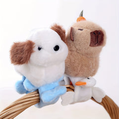 Skateboard Crocodile Capybara Puppy Plush Toy with Pop Ring