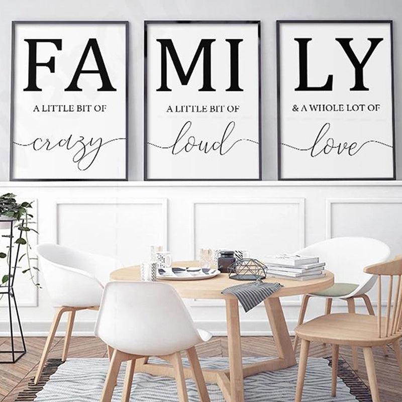3pcs Family Wall Poster Canvas Painting