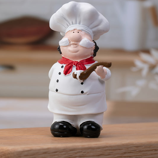 Chef Drinking Soup Collectible Dolls Decor Ornament