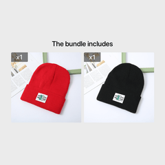 Warm Knitted Hat Bear Men Women Autumn Winter