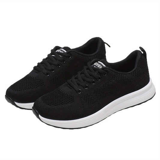 Women's Flatform Sneakers Lace Up Low Round Toe Soft Sole Non slip Casual Shoes