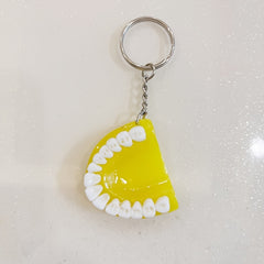 Denture Model Keychain Funny Resin Tooth Key Ring Accessory