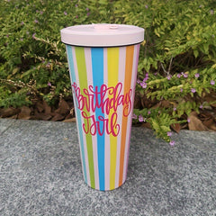 30oz Stainless Steel Vacuum Insulated Cup with Straw