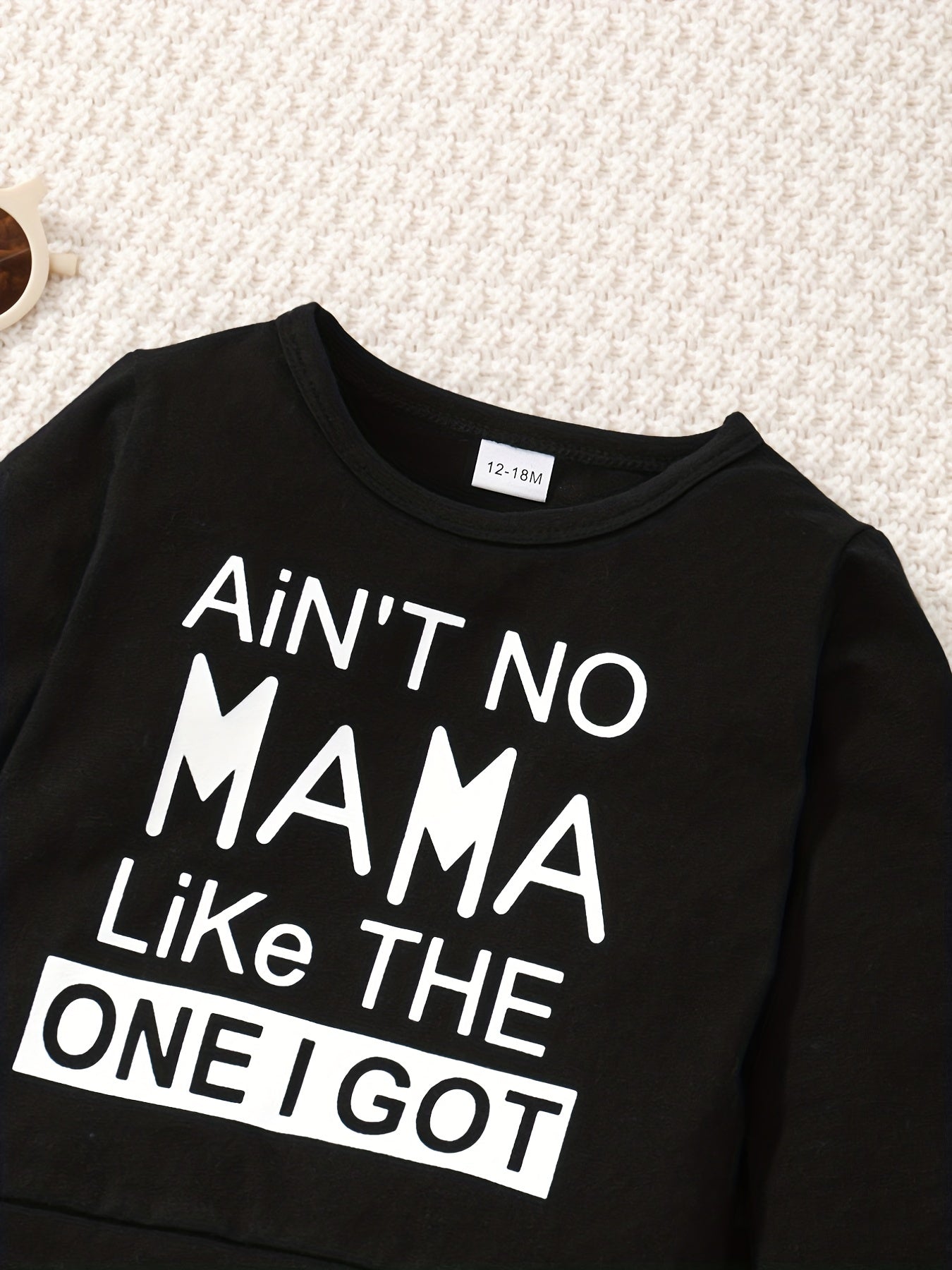 Toddler Boy's 2pcs Sweatshirt & Pants Set MAMA Print