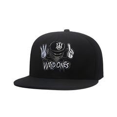 Cartoon Embroidered Hip Hop Hat with Mask