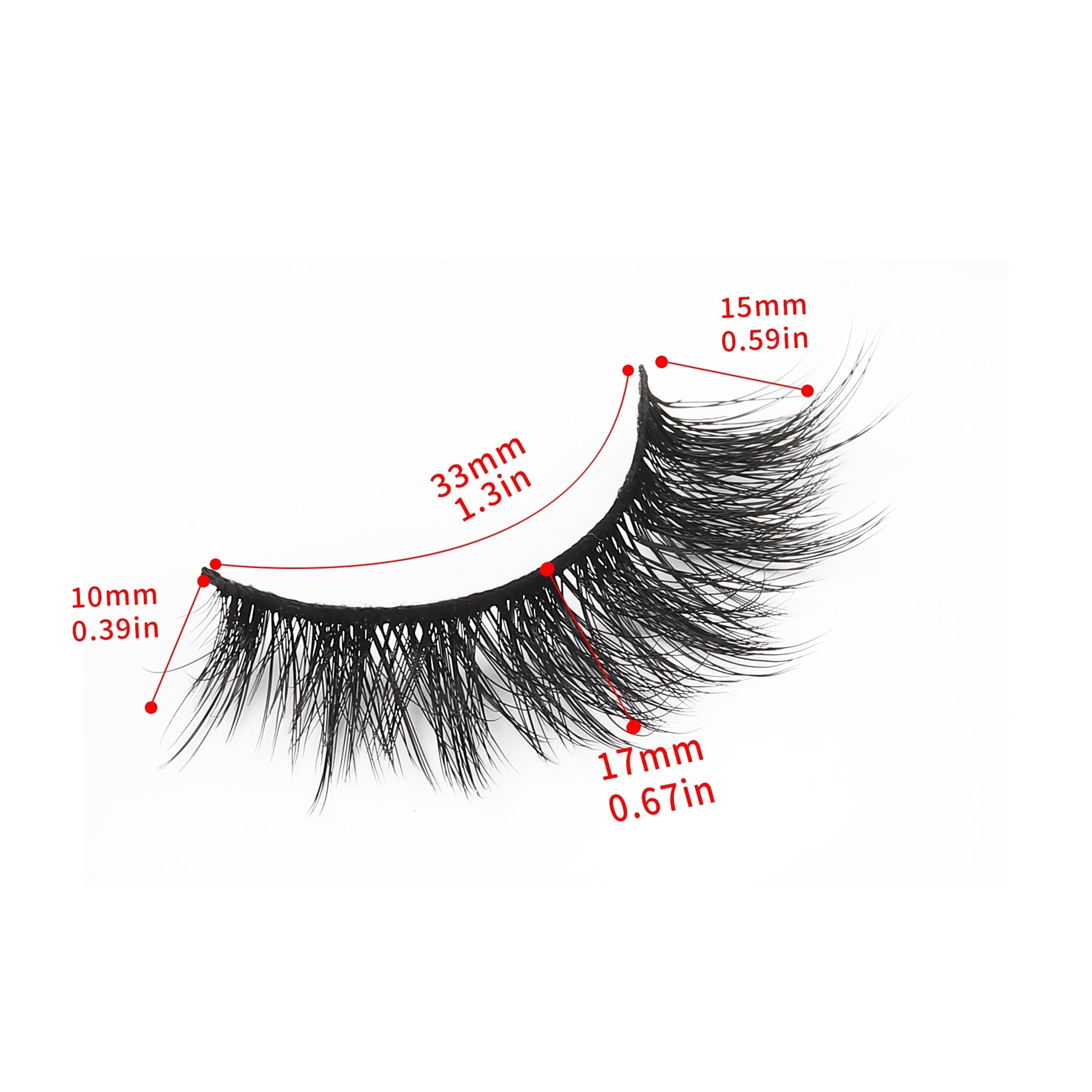 6D Fluffy Faux Mink Lashes 17mm Soft Stem Lightweight