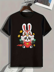 Panda Print Men's Graphic T shirt Casual Comfy Tees For Summer