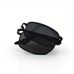 Men's Polarized Folding Sunglasses Metal Frame Outdoor Travel