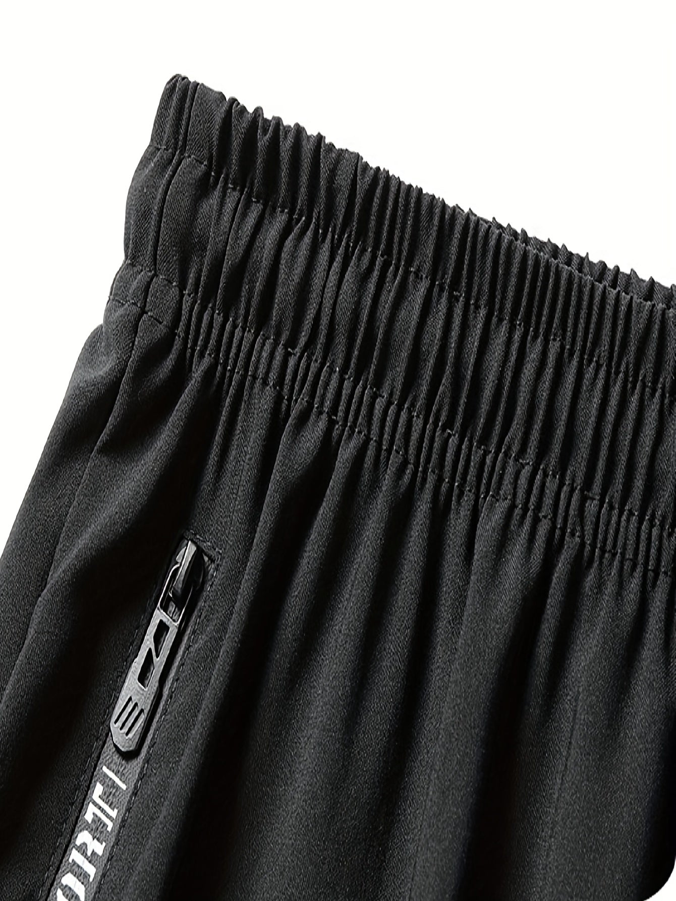 Men's Active Shorts with Zipper Pockets and Drawstring Waist