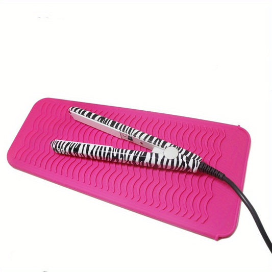 Heat Resistant Silicone Travel Mat for Curling Irons, Hair Straightener