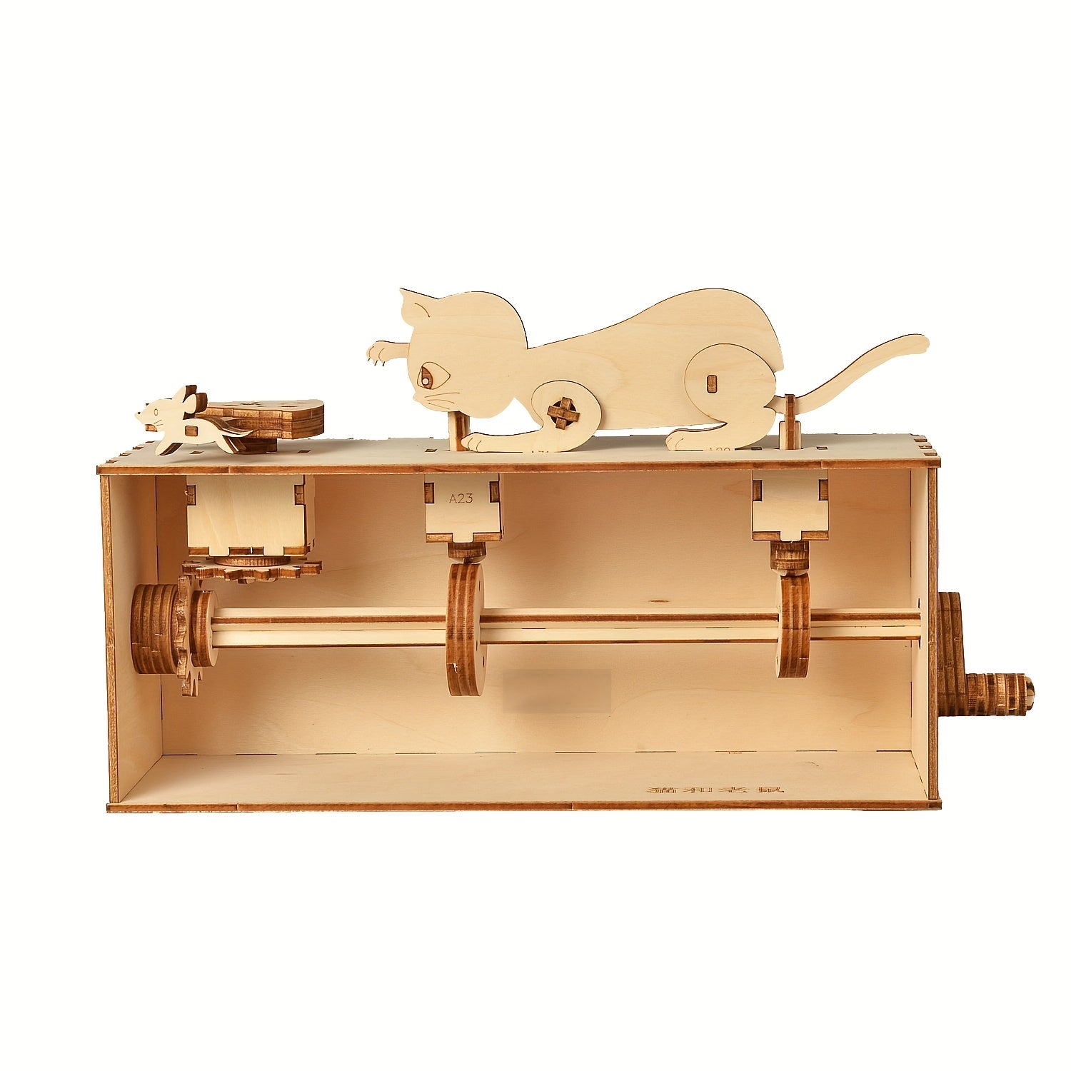 Handcrafted Cat and Mouse Wooden Puzzle Kit