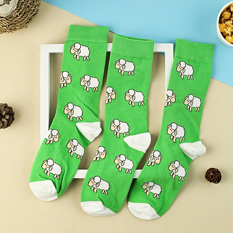 Cute Sheep Print Socks for Women