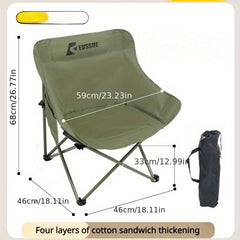 Portable Moon Chair Outdoor Camping Folding Chair For Beach Picnic Fishing