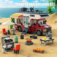 RV Building Blocks Set Assembly Model Toy High ABS Material DIY Creative Gift