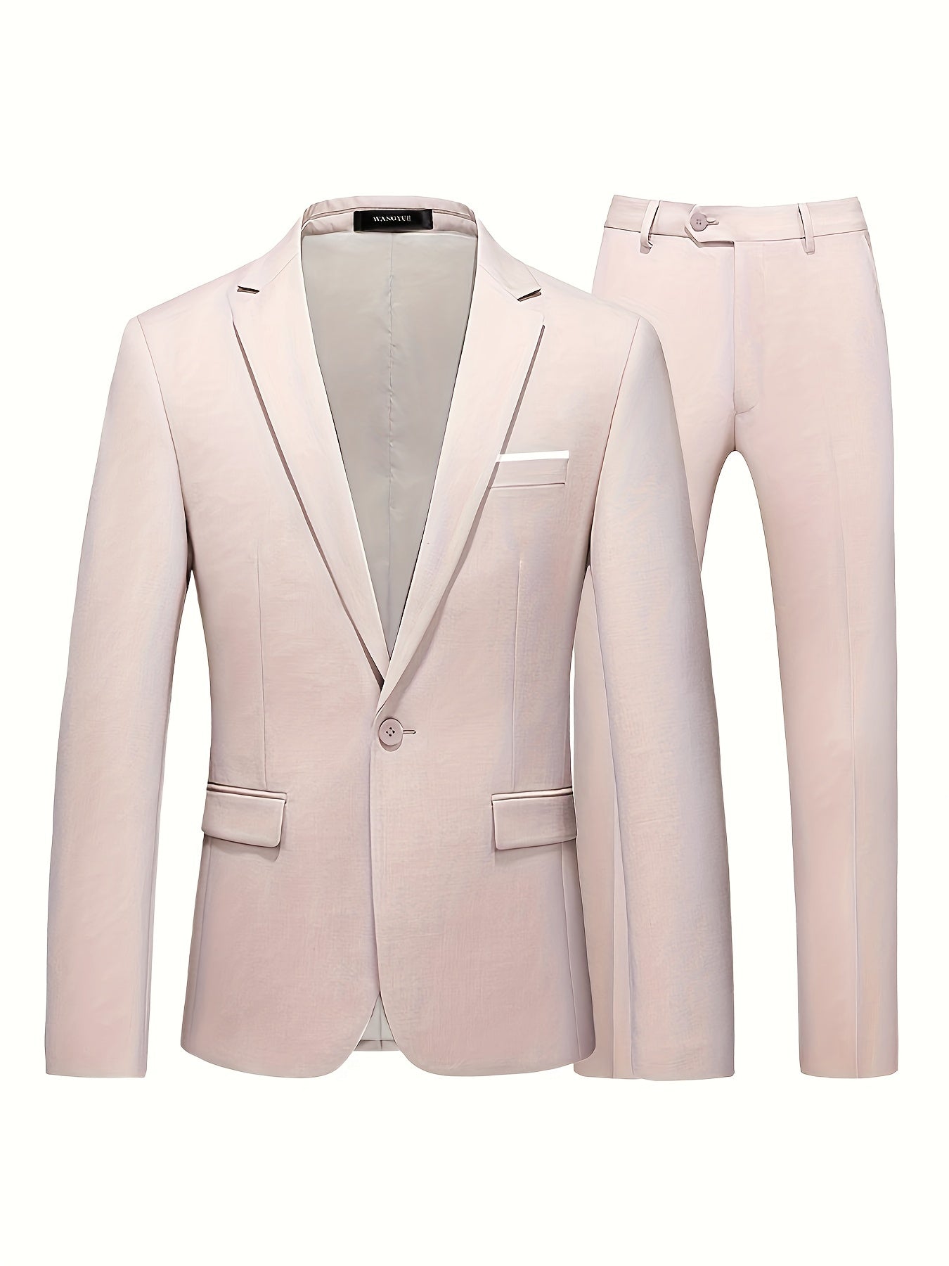 Men's Slim Fit 1 Button Suit Blazer and Pants Set