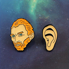 Cartoon Bearded Head Ear Ornaments Brooch