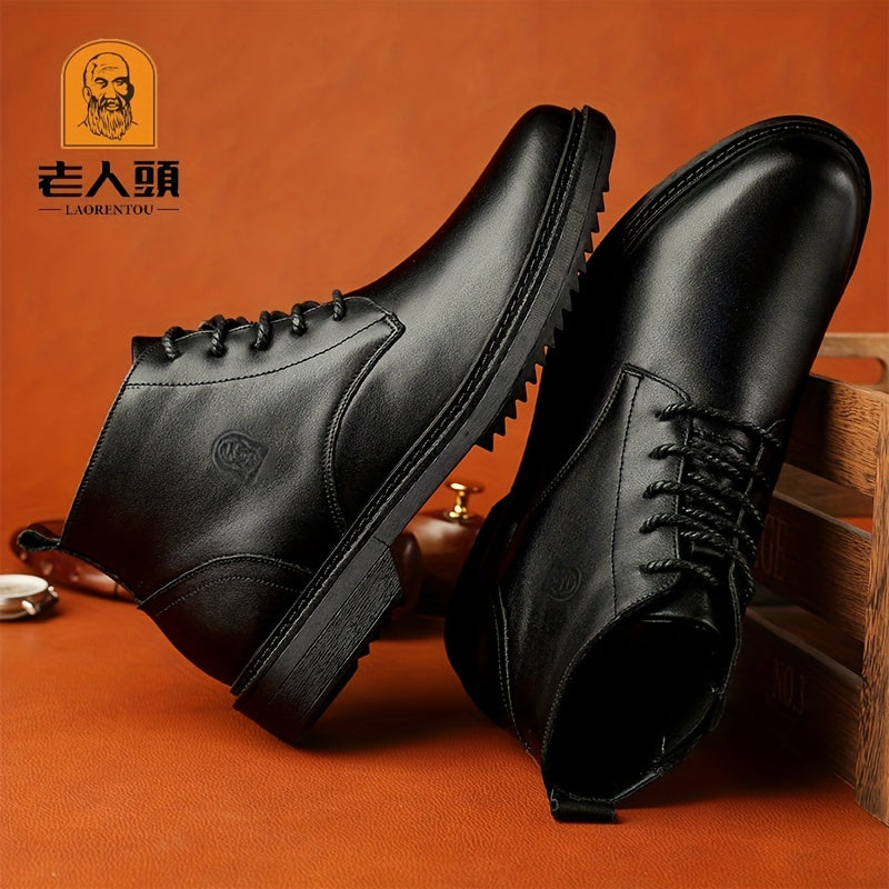 LAORENTOU Men's Round Toe Ankle Top Winter Boots