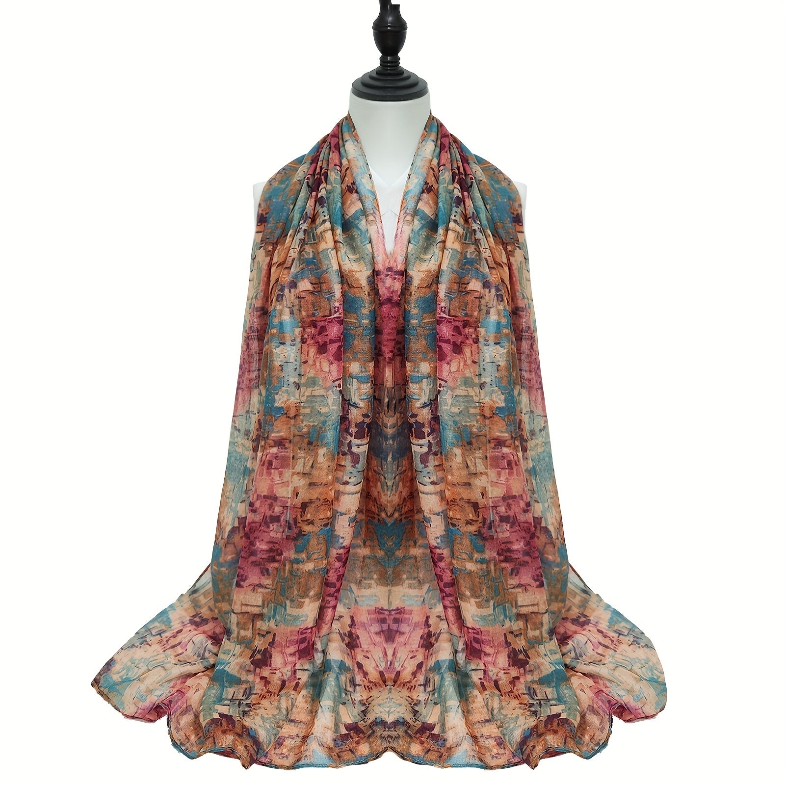 Women's Warm Scarf Long Shawl & Linen Feel Soft Sunshade Towel