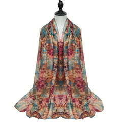 Women's Warm Scarf Long Shawl & Linen Feel Soft Sunshade Towel