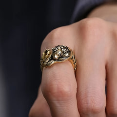 Year Of Tiger Initial Year Baby Tiger Open Ring Men's National Tide Personality