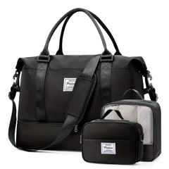 3 Piece Travel Bag Set Large Capacity Carry on Tote For Women