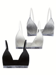 Letter Print Yoga Bra Workout Sports Bra Women's Activewear