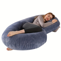 C Shaped Full Body Pillow Cooling Cover for Comfortable Pregnancy Sleep