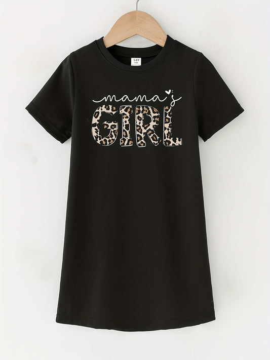 Toddler Girls Mama's Girl Print T Shirt Dress