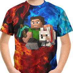 Kids Rushing Man 3D Print Casual T-shirt