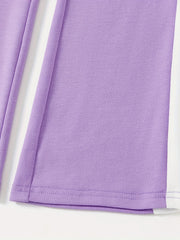 Girls Athleisure Wide Leg Sweatpants for Sports Running