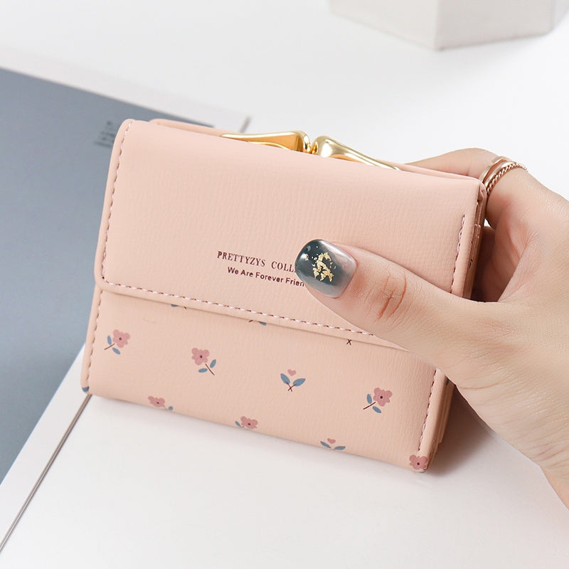 Flower Pattern Coin Purse Card Wallet Women's Clutch Bag