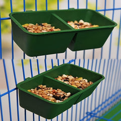 Durable Plastic Bird Food Boxes 3pcs Parakeet Feeder