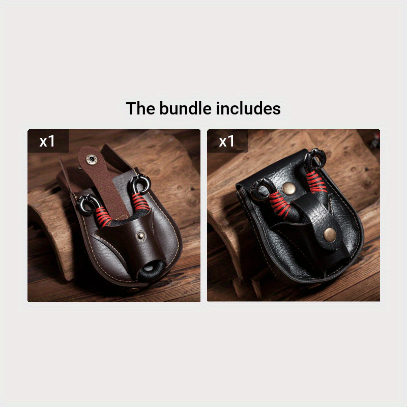 Leather Slingshot Case with Ammo Pouch
