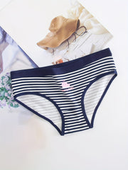 5pcs Cotton Cartoon Briefs Panties Set For Women