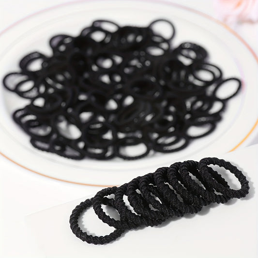 100PCS Classic Hair Tie High Elasticity Hair Rope Ponytail Hair Clip