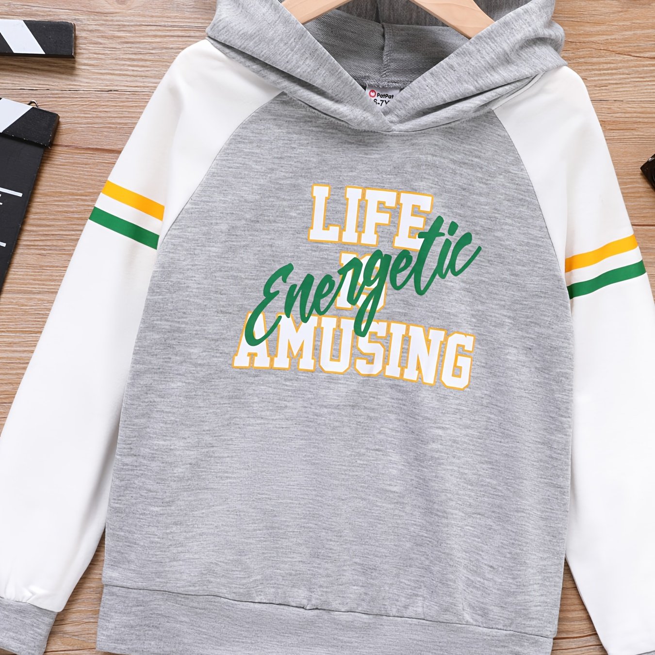 Boys LIFE IS ENERGETIC Sweatshirt Crew Neck Top
