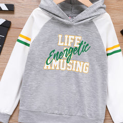 Boys LIFE IS ENERGETIC Sweatshirt Crew Neck Top