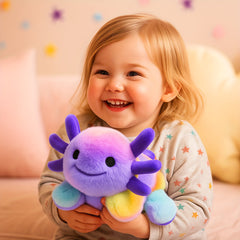 Colorful Axolotl Palm Doll Plush Toy Tie Dye Fabric