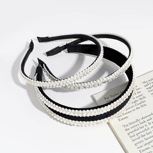 Faux Pearl Rhinestone Hairband Party Dance Hair Accessories