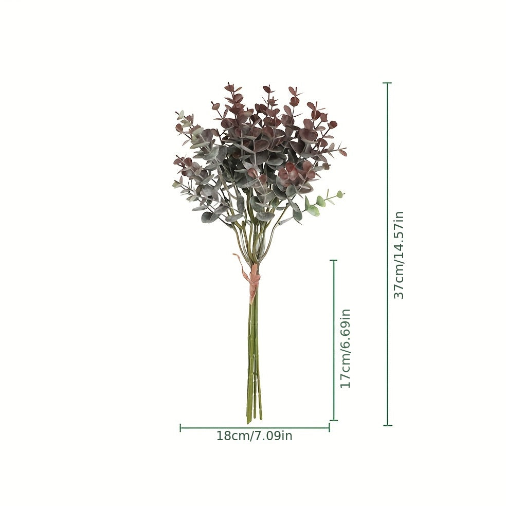 6pcs Eucalyptus Hand held Green Plants DIY Flower Arrangement Props