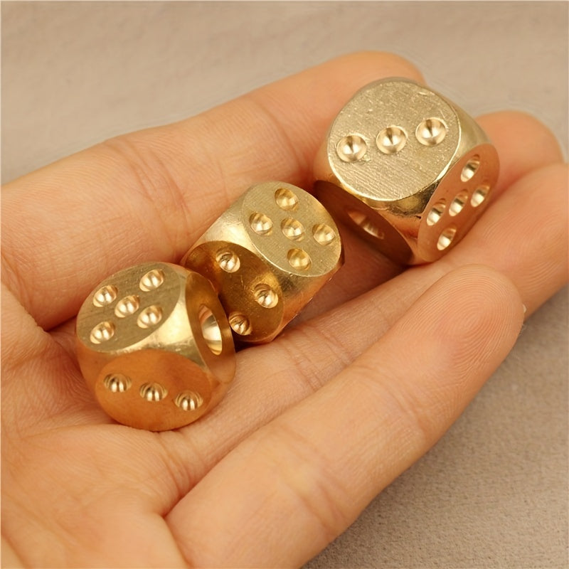 Solid Brass Dice for Enhanced Gaming